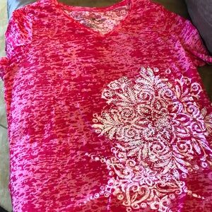 Pretty pink top - size 1x